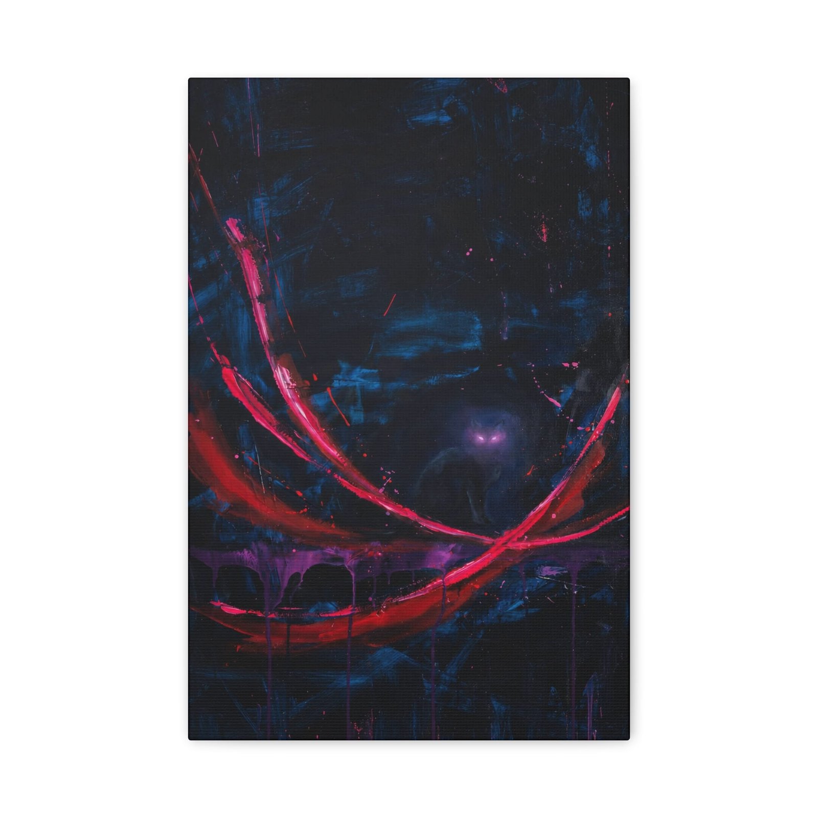 Abstract Nebula Cat Fine Art Poster | Dark Cosmic Galaxy & Gothic Space Decor Unframed Print